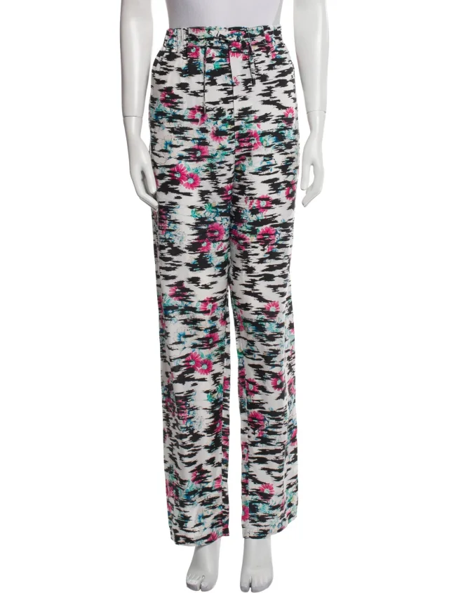 Balenciaga 2011 Straight Leg Pants in white Silk from The RealReal