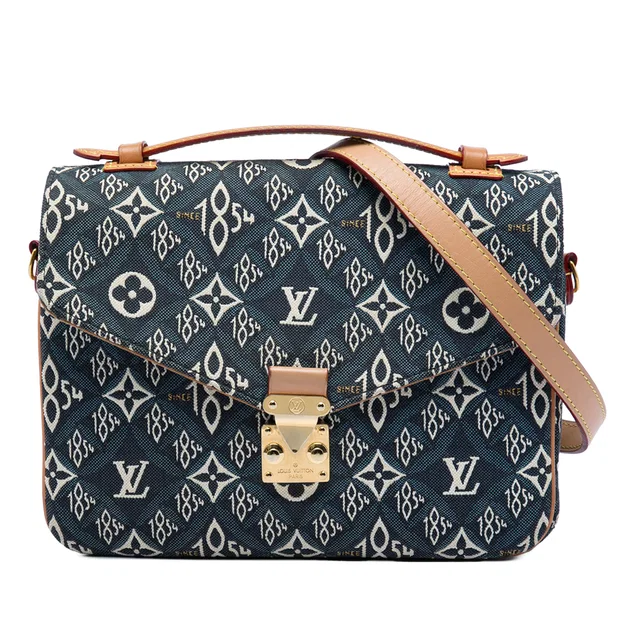 Blue Louis Vuitton Since 1854 Pochette Metis Satchel in Blue Canvas from Designer Revival