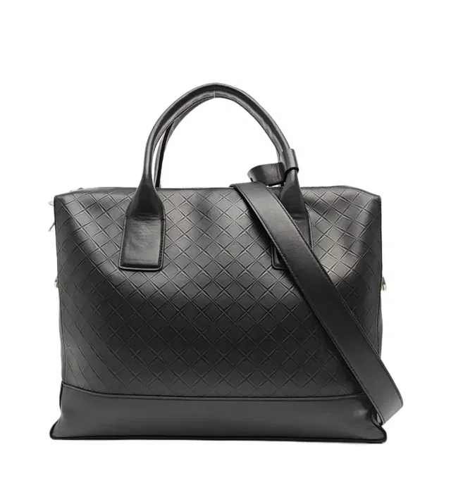 Bottega Veneta Cowhide Leather Woven Shoulder Bag Silver Hardware Detachab in black Woven leather from Grailed