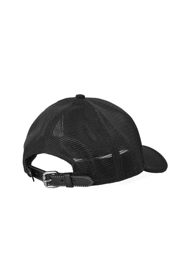 Coach Cu355blk Embroidered Logo Baseball Cap — Black Cotton Caps in Black Denim from HEWI