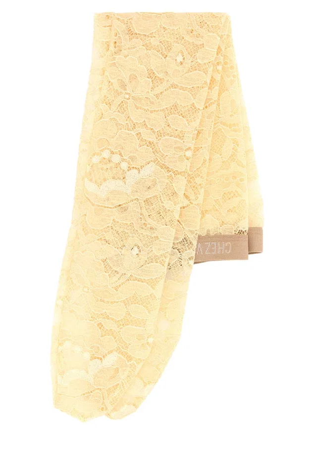 Valentino Garavani Pizzo Socks — Beige Glove in Beige Woven leather from HEWI
