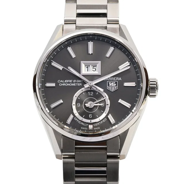 TAG Heuer Carrera Calibre 8 Grand Date GMT WAR5012 Automatic Grey in Grey from VINTAGE QOO TOKYO