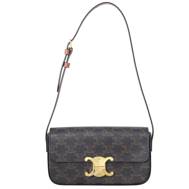 Celine Triomphe Claude Canvas Shoulder Bag in Canvas from Luxe.It.Fwd