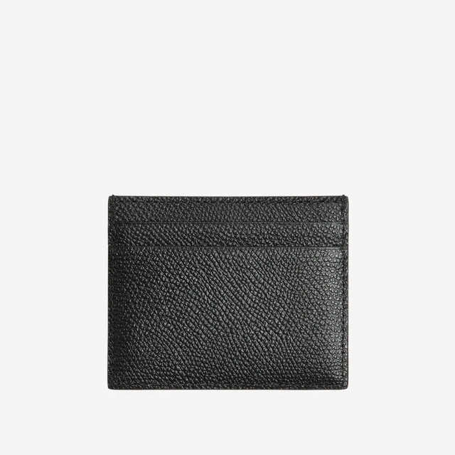 Valentino Garavani Grained Leather Card Case — Black Wallets & Cardholders in Black Caviar leather from HEWI