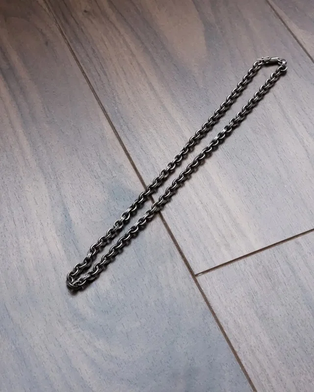 Chrome Hearts Paper Chain 18inch Necklace in Silver in gray|silver from Grailed