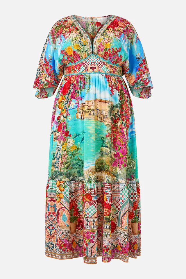 Camilla eBoutique WAISTED DRESS WITH HEM RUFFLE MEET ME IN MALLORCA from CAMILLA, photo 1 of 1