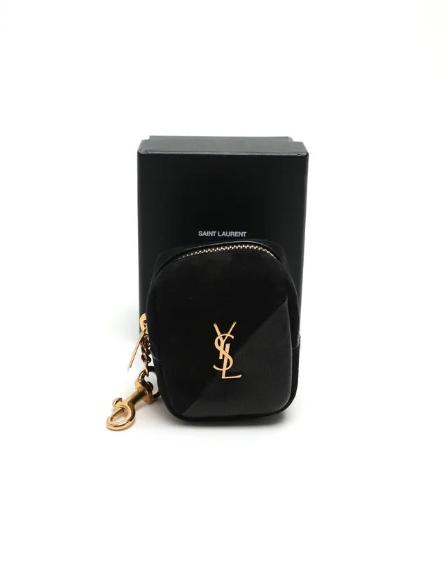 Saint Laurent Jamie Cube Bag Charm in Suede from A Retro Tale, photo 2 of 6