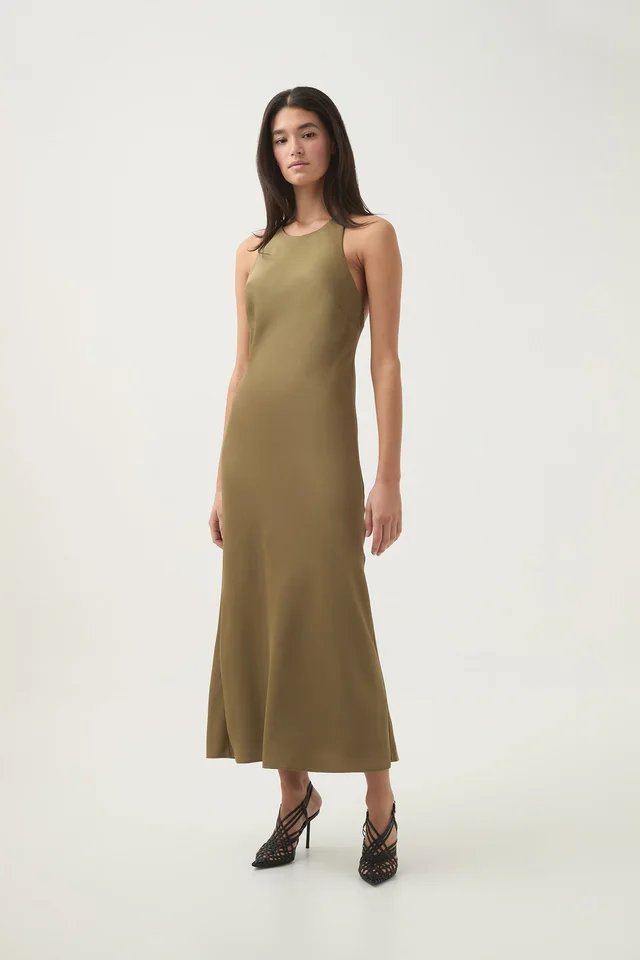 AJE Tanya Chained Midi Dress in Beige from Aje, photo 1 of 1