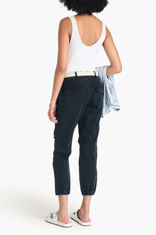 Nili Lotan Paris Cropped Stretch-Cotton Twill Tapered Pants, photo 3 of 4 from THE OUTNET