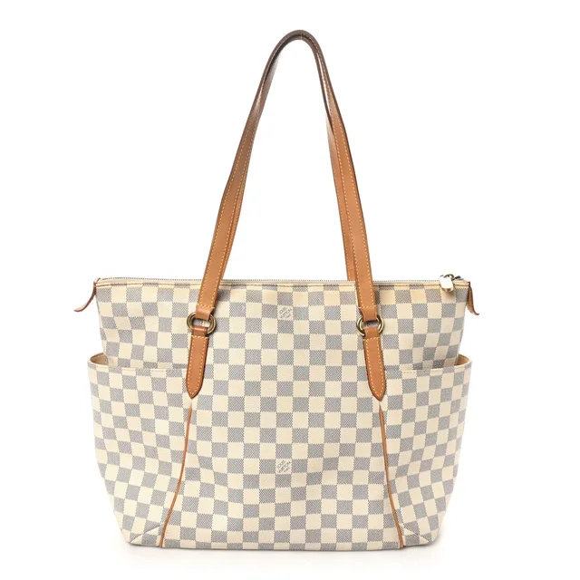 Louis Vuitton Totally MM Damier Azur Coated Canvas Bag - White in White Coated canvas from H&T