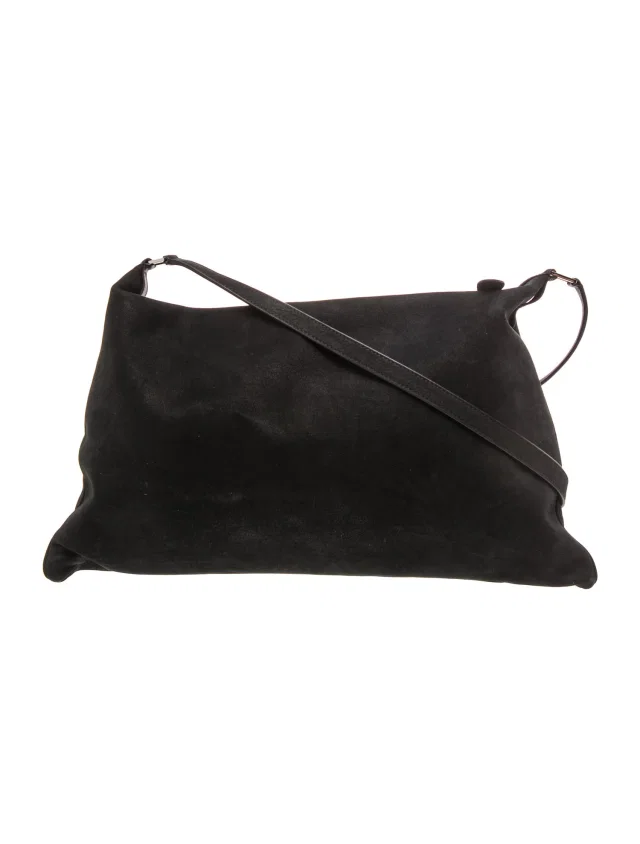 The Row Suede Morgan in black Suede from The RealReal