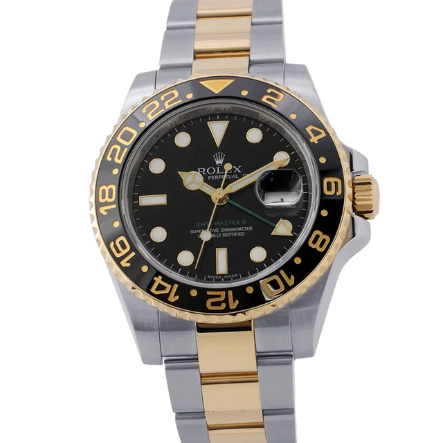 Rolex GMT Master W40mm Stainless Steel K18YG Black Dial116713LN in Black from GALLERY RARE