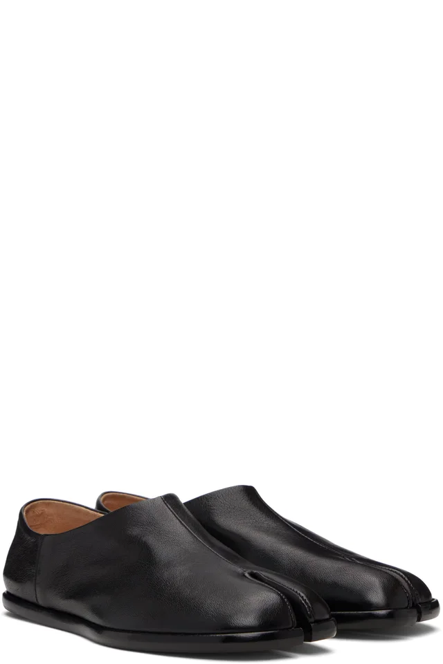 Maison Margiela Black Tabi Babouches Loafers, photo 4 of 5 from SSENSE