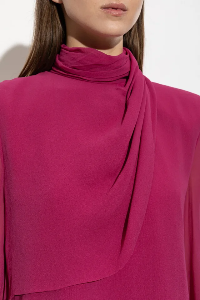 Valentino Draped High-Neck Dress, photo 4 of 5 from SENSER