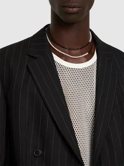 EÉRA Chain & pearl double Reine necklace in 0% Pearl, 0% Sterling Silver, photo 3 of 5 from LUISAVIAROMA
