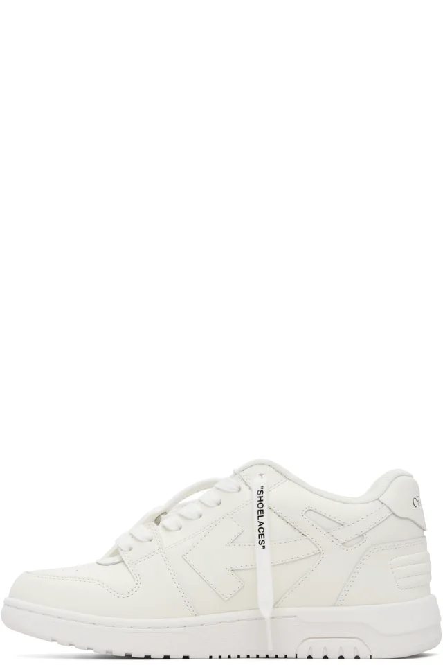 Off-White White 'Out Of Office' Calf Leather Sneakers, photo 3 of 5 from SSENSE