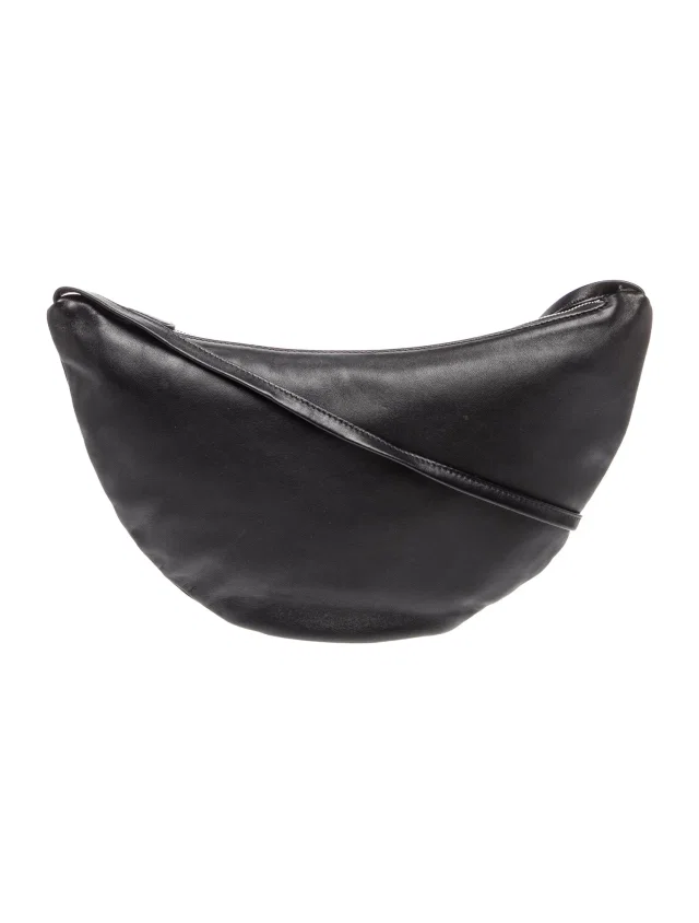 The Row Leather Izzy Small in black Leather from The RealReal