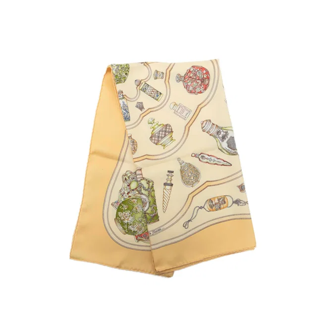 Multi Hermès Qu Importe le Flacon Silk Scarf 90 Scarves in Silk from Designer Revival