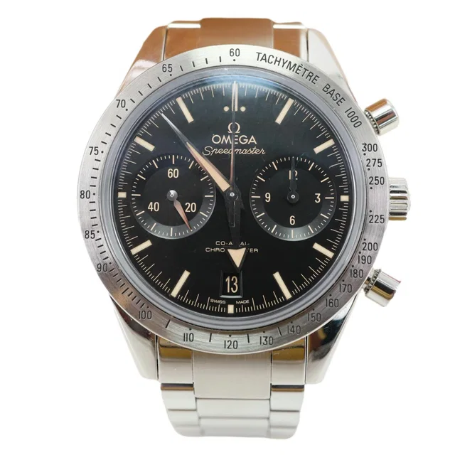 Omega Speedmaster '57 Cal.9300 Co-Axial Chronometer SS Watch Black Dial 41.5MM from Dallas Designer Handbags
