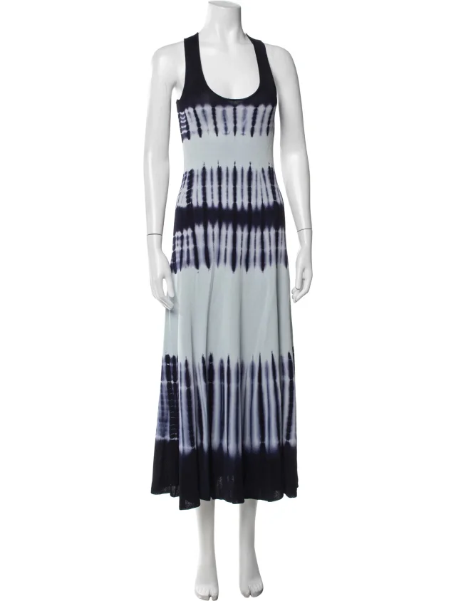 Proenza Schouler Tie-Dye Print Long Dress in blue from The RealReal