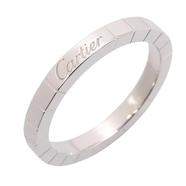 Cartier Lanieres Au750 White Gold Ring Size 19 in White from LuxUness