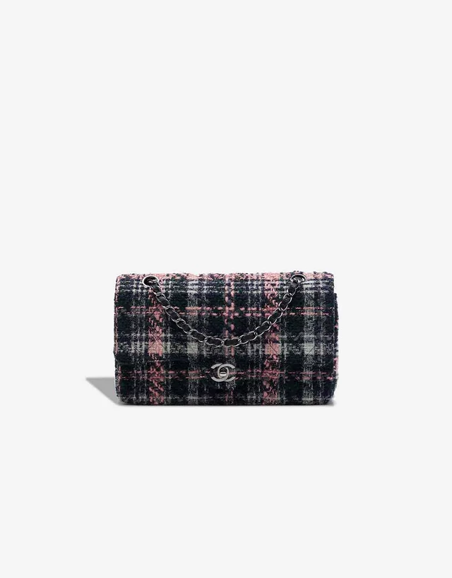 Chanel Timeless Medium Tweed / Calf Pink / Dark Blue / Black from SACLÀB