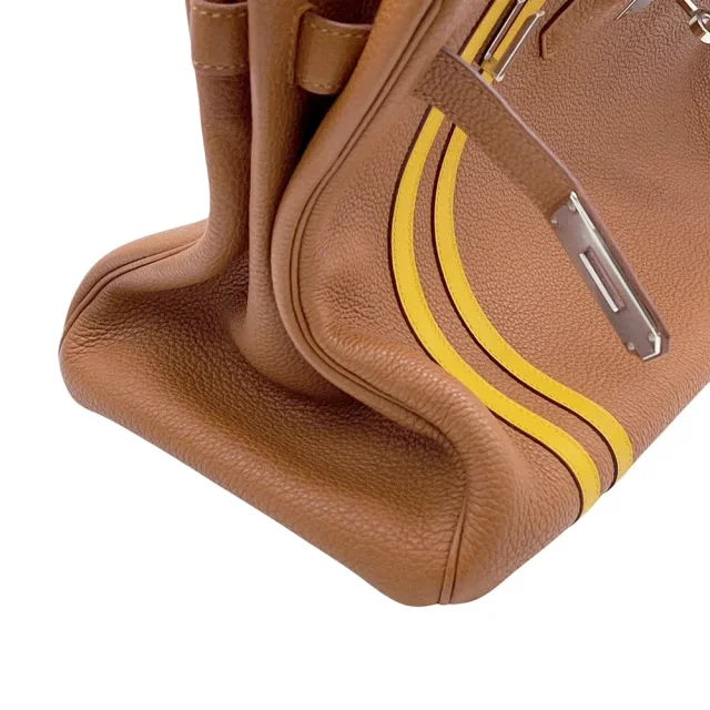 Hermès Birkin Officer Gold/Jaune Ambre Togo Leather Swift Leather Size 35 in Yellow Togo leather from GALLERY RARE, photo 8 of 16
