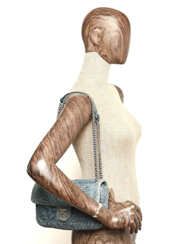 Chanel 2012 Denim Camellia Medium Flap Bag in Denim from A Retro Tale, photo 12 of 12