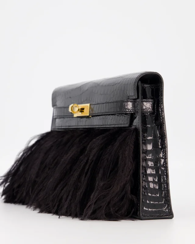 Hermès Kelly Elan Folie Bag in Black Crocodile from Sellier, photo 15 of 24