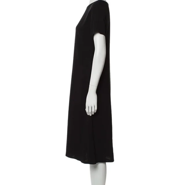 The Row Sz 8 Black Crew Neck Midi Length Dress in black from Poshmark