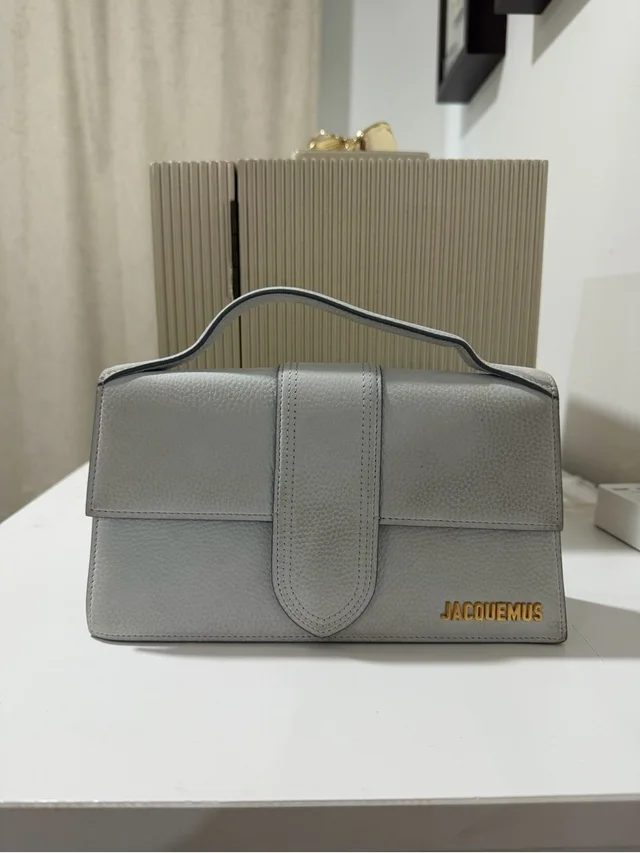 Jacquemus Grey La Montagne ‘Le Grand Bambino’ Bag in blue|gray Leather from Poshmark