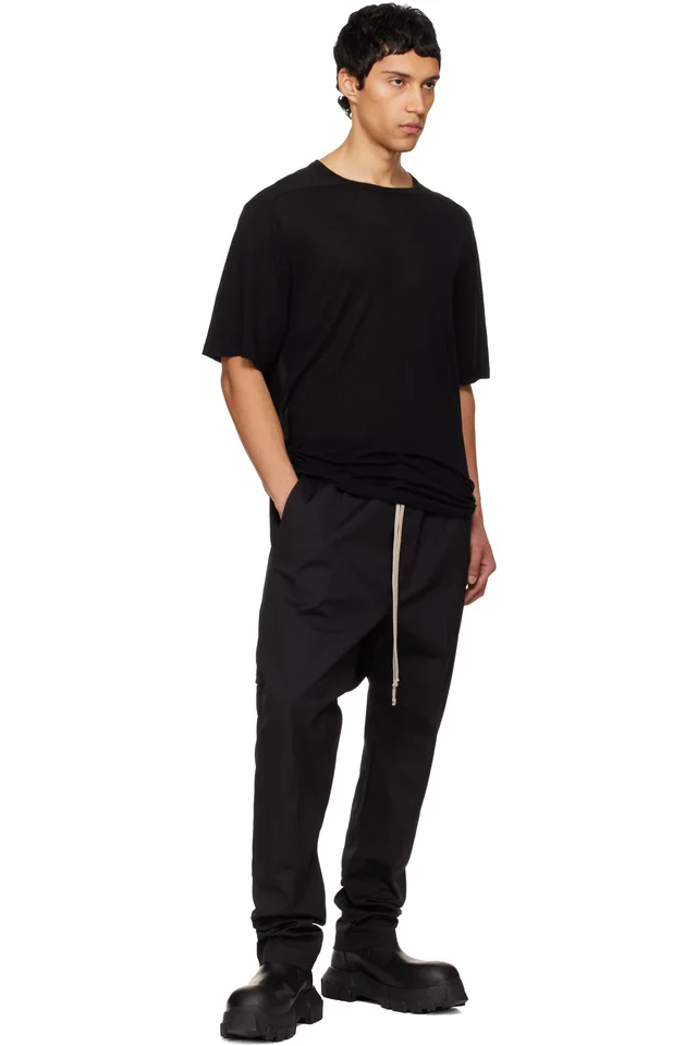 Rick Owens Black Temple Brad Silk T-shirt, photo 4 of 4 from SSENSE