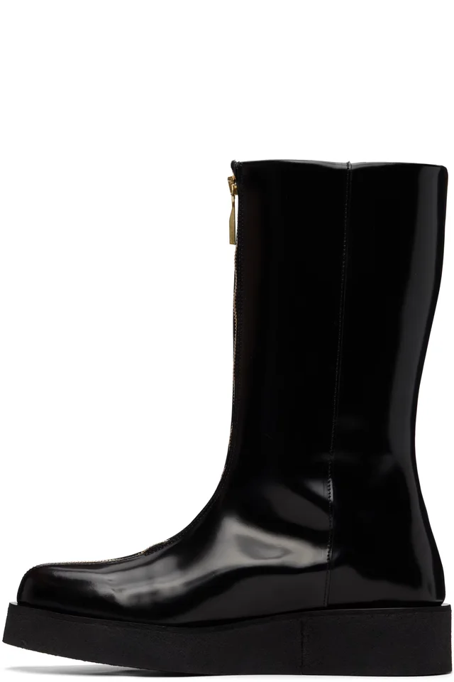 Ernest W. Baker Black Zipp Boots, photo 3 of 5 from SSENSE