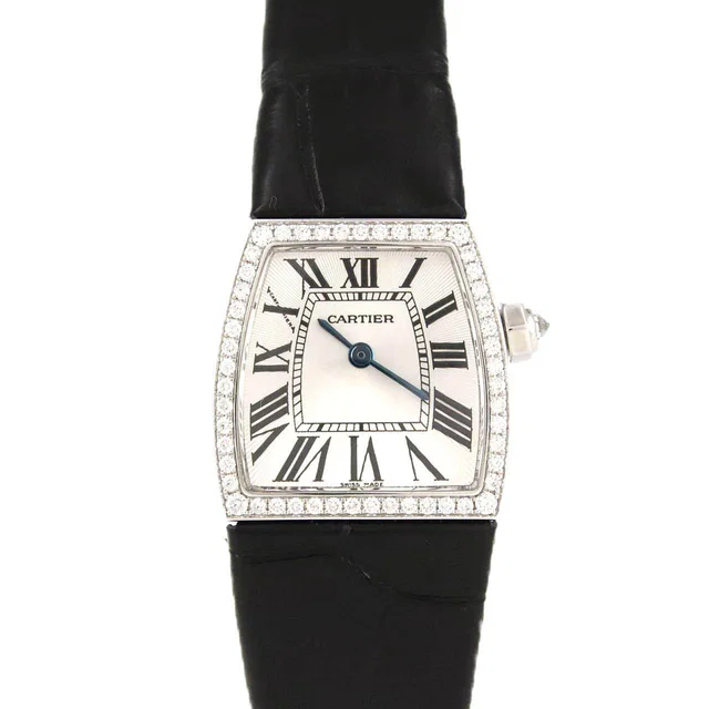 Cartier La Dona White Gold Quartz in White Crocodile from LuxUness