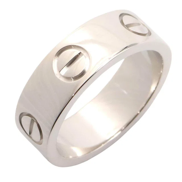 Cartier Love Au750 White Gold Ring Size 7.5 in White from LuxUness