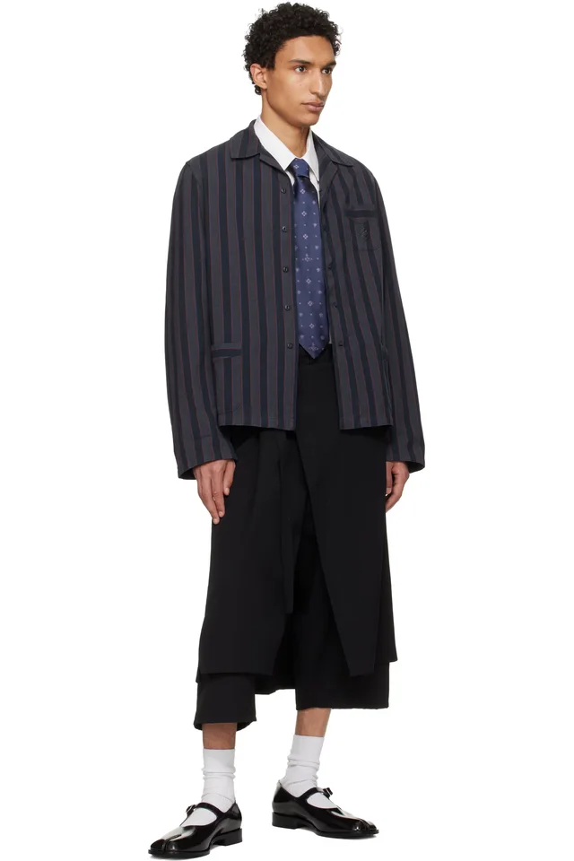 Vivienne Westwood Navy 8.5cm Silk Tie, photo 3 of 3 from SSENSE