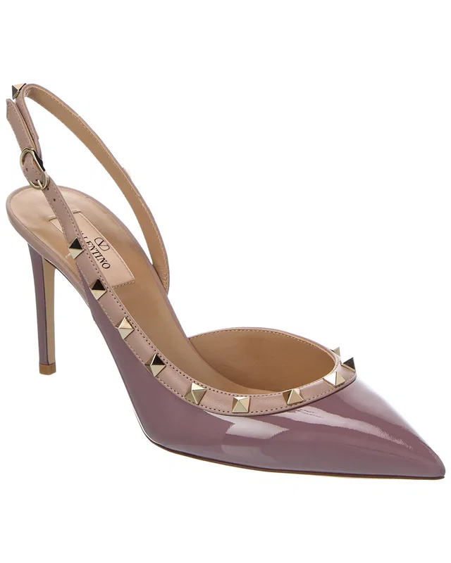 Valentino Rockstud 90 Patent Slingback Pump, image 1 of 1 from Gilt
