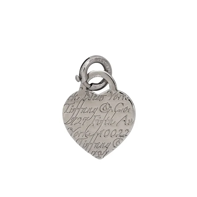 Tiffany & Co. Notes Heart Tag Pendant Silver Charm 925 Sterling in Silver from The Reluxe