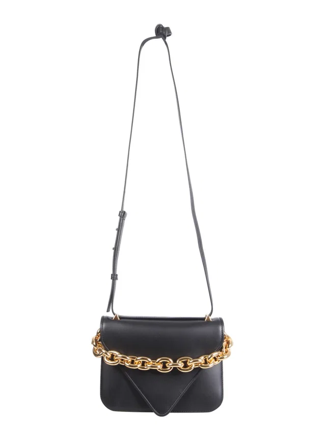 Bottega Veneta Suede Envelope Shoulder Bag — Black Leather in Black Suede from HEWI