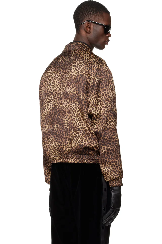 Ernest W. Baker Brown Cheetah Track Jacket, photo 3 of 3 from SSENSE