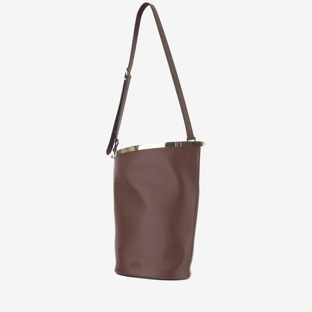 Tod's Calfskin Bucket Bag — Brown in Brown Calfskin from HEWI