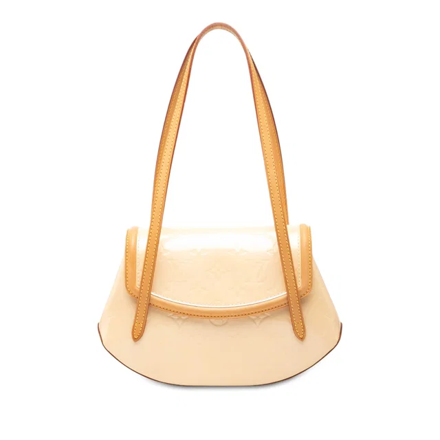 White Louis Vuitton Monogram Vernis Biscayne Bay PM Shoulder Bag in White Leather from Designer Revival, photo 1 of 1