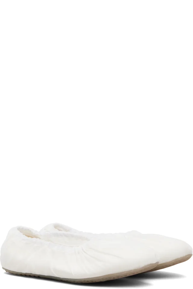 Maison Margiela White Layered Ballerina Flats, photo 4 of 4 from SSENSE