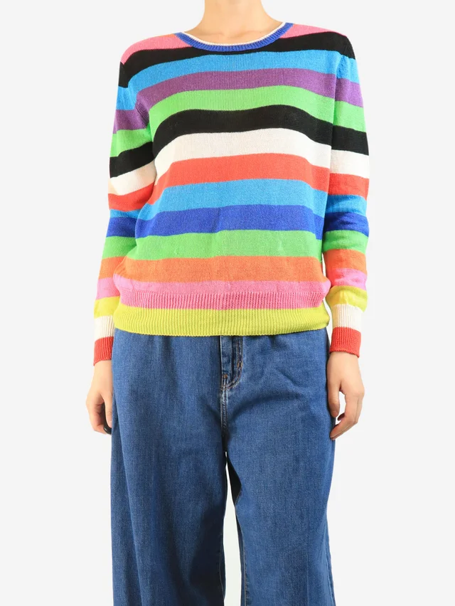 Max Mara Multicolour striped sweater - size M from Sign of the Times