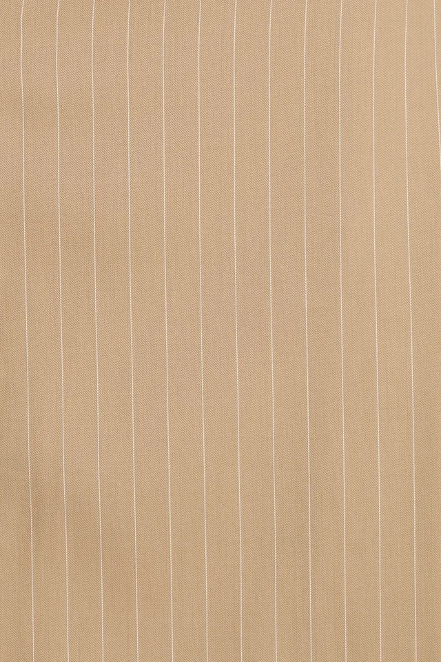 Victoria Beckham Pinstriped Virgin Wool-Twill Wrap Skirt in Sand, photo 4 of 4 from THE OUTNET