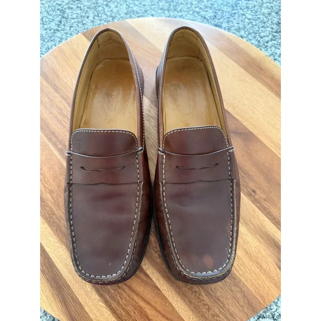 Tod's Penny Loafers Mens Size 8 Brown Leather Good Condition Italian Made Luxury in red|brown Leather from Poshmark