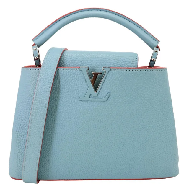 Louis Vuitton Capucines BB Taurillon Leather Crossbody Bag Blue in Blue Leather from Dallas Designer Handbags