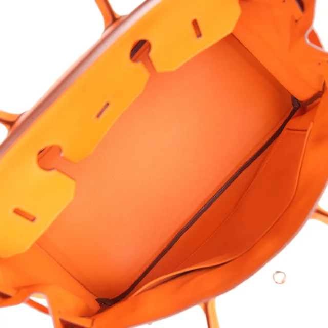 Hermès Birkin 35 Orange Epsom Palladium Hardware in Orange Epsom leather from Madison Avenue Couture, photo 8 of 9
