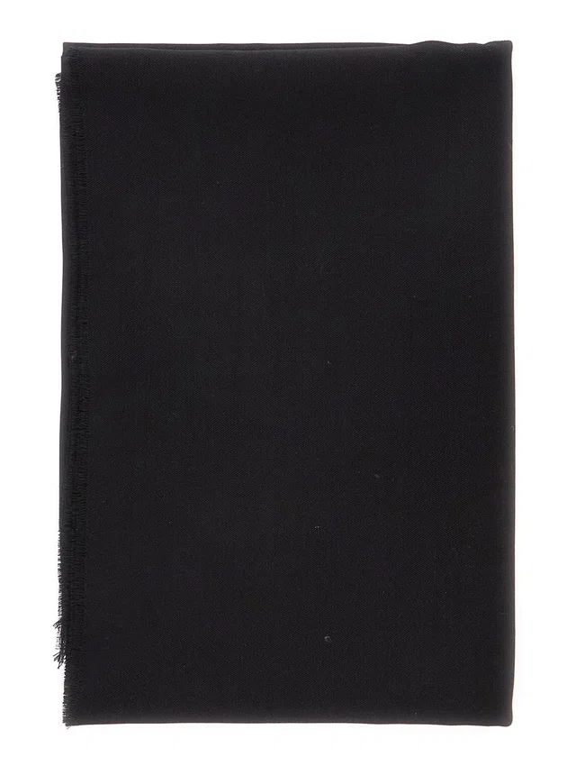TOTEME Lightweight Wool Scarf — Black Scarfs in Black Wool from HEWI