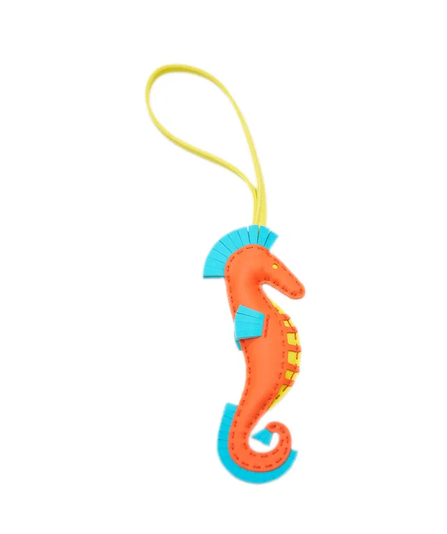 Hermès Seahorse Charm - Orange in Orange Swift leather from Luxury Promise